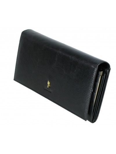Skórzany portfel damski PUCCINI P-1705 czarny